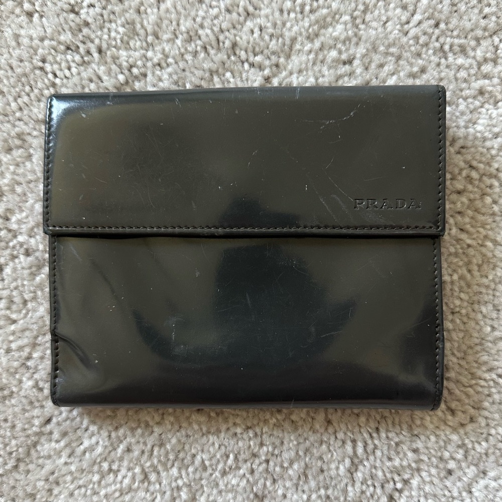 Prada Wallet - Spazzolato Portafoglio in Color Gray Smog with authenticity card